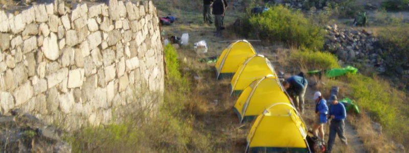 Tent camping along the Wild Wall of China